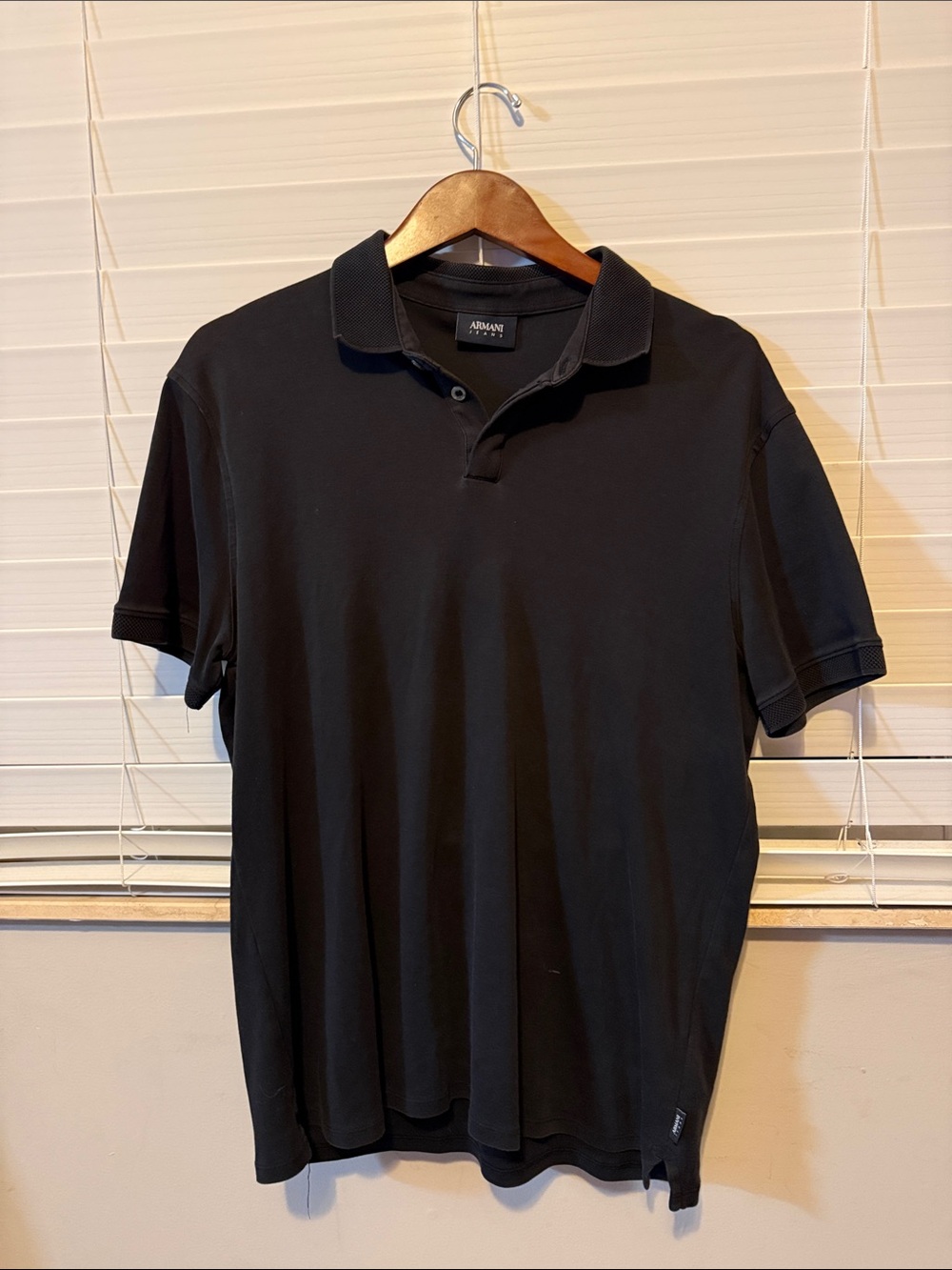 Armani Exchange Black Men’s Short-Sleeve Polo